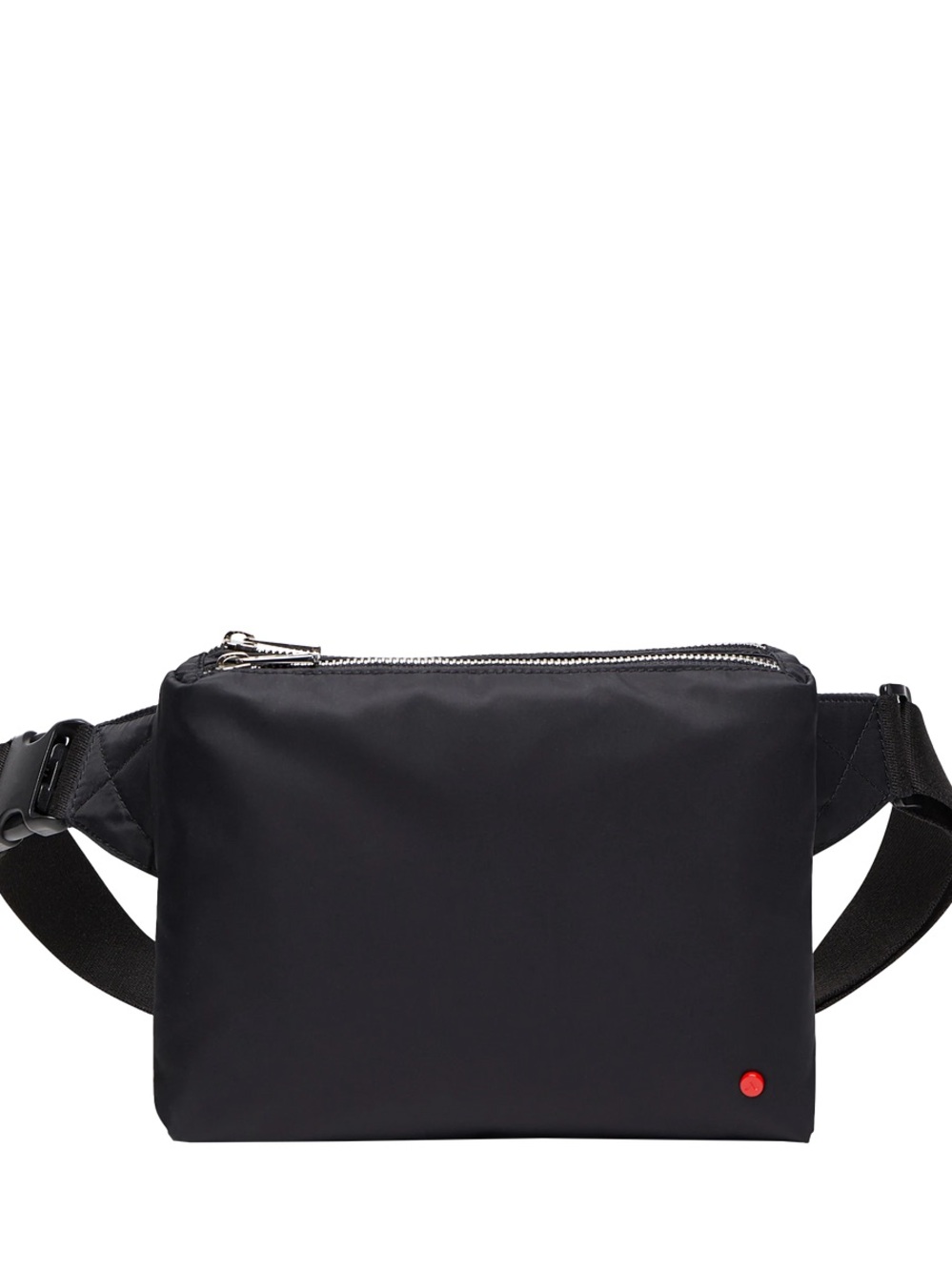 STATE Black Crossbody Belt Bag with Red Accent